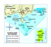 cartina del Capo Carbonara clicca l'immagine per ingrandirla in un'altra pagina