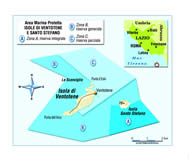 cartina del Isole di Ventotene e S. Stefano clicca l'immagine per ingrandirla in un'altra pagina