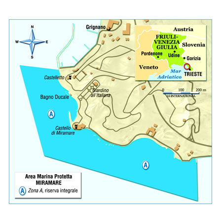cartina del Miramare