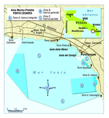 cartina del Porto Cesareo