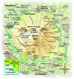 cartina del parco nazionale  del vesuvio clicca l'immagine per ingrandirla in un'altra pagina
